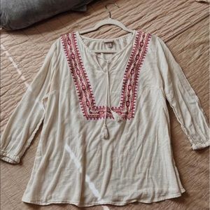 Boho Embroidered Shirt